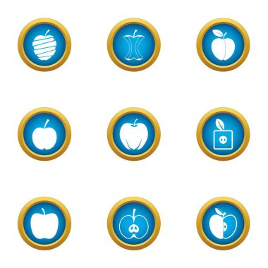 Seçeneği Icons set, düz stil