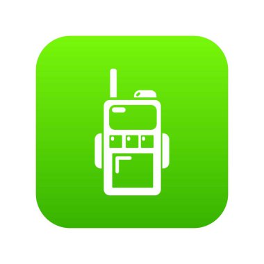 Paintball walkie talkie yeşil simge vektör