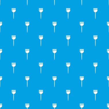 Kozmetik fırça desen vektör kesintisiz mavi