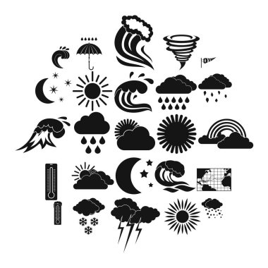 Hava Icons set, basit tarzı