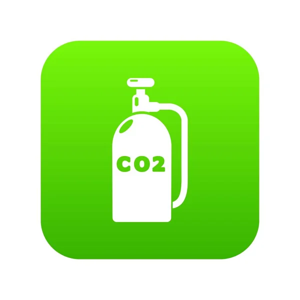 Paintball carbon dioxide icon green vector — Stock Vector