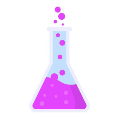 Pembe şişesi simgesi, düz stil kaynar