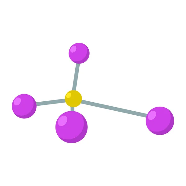 Icono de molécula abstracta, estilo plano — Archivo Imágenes Vectoriales