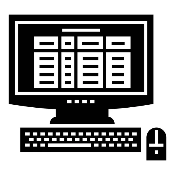 Ícone de calculadora financeira, estilo simples — Vetor de Stock