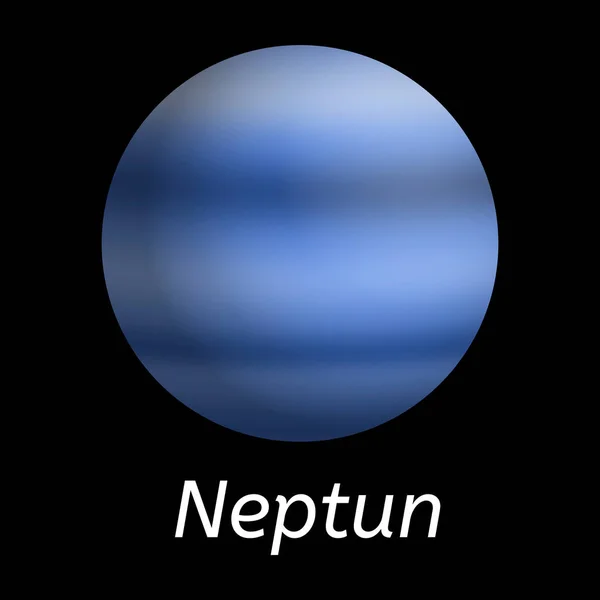 Neptun planète icône, style réaliste — Image vectorielle