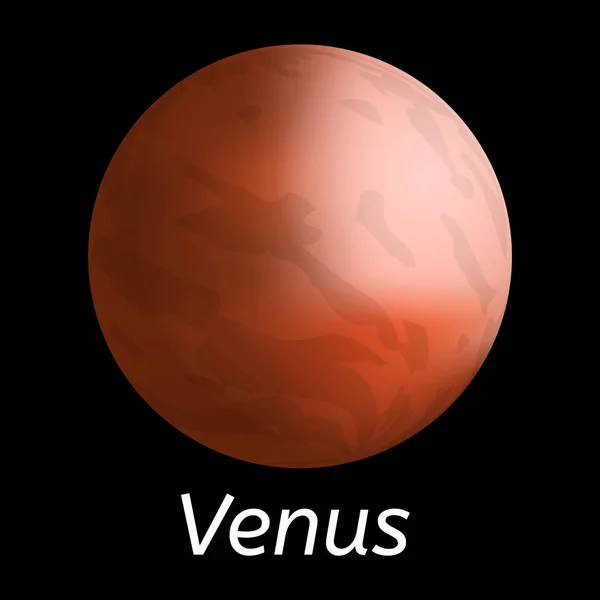 Venus planet icon, realistischer Stil — Stockvektor