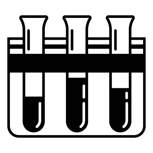 Ícone de suporte de tubo de teste, estilo simples —  Vetores de Stock