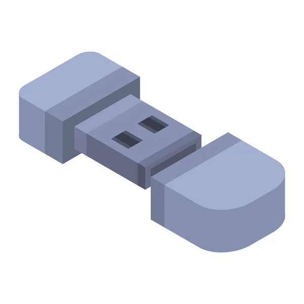 Ikon flash usb mikro, gaya isometrik - Stok Vektor