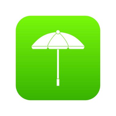 Güneş şemsiyesi simgesi dijital yeşil