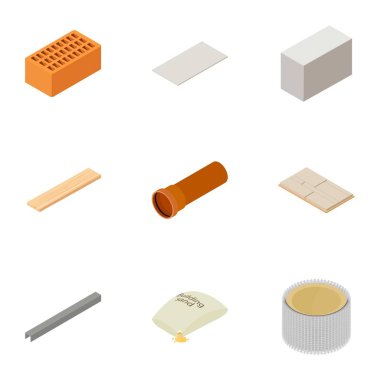 Şamot Icons set, izometrik stili