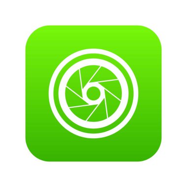 Büyük objektif simge dijital yeşil