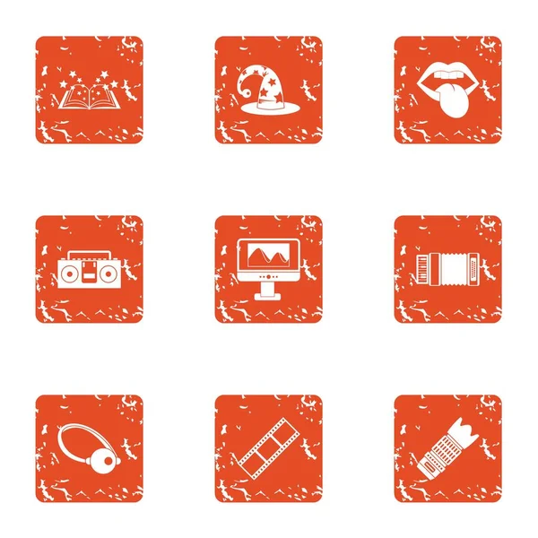 Büyü Icons set, grunge tarzı