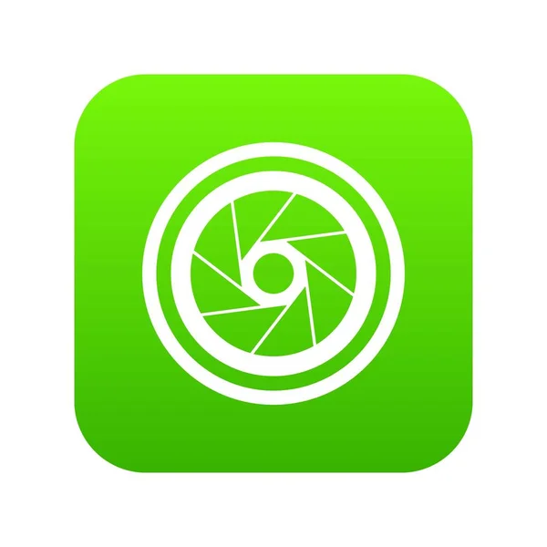 Grote objectieve pictogram digitale groen — Stockvector