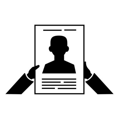 Seçim politikacı poster simgesi, basit tarzı