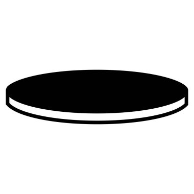 Yuvarlak masa simgesi, basit tarzı