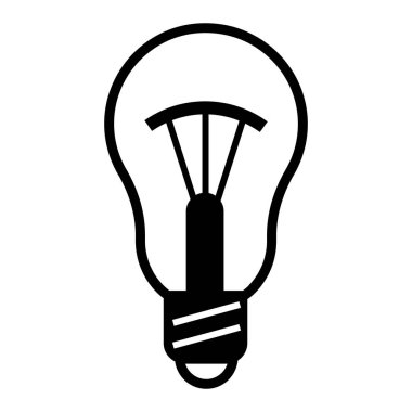 Geleneksel ampul simgesi, basit tarzı