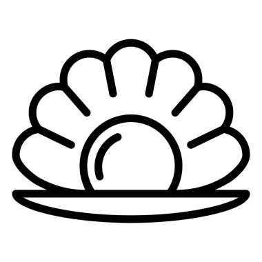 Deniz kabuğu inci simgesi, anahat stili