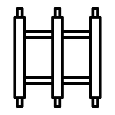 İskele inşaat simgesi, anahat stili