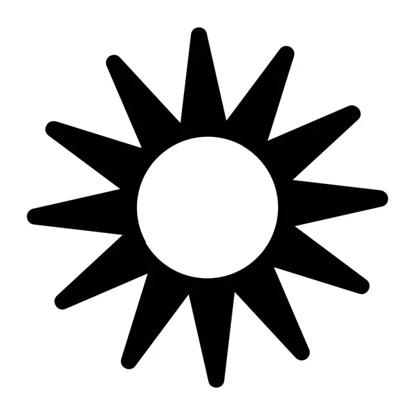 Sole nel cielo icona, stile semplice — Vettoriale Stock