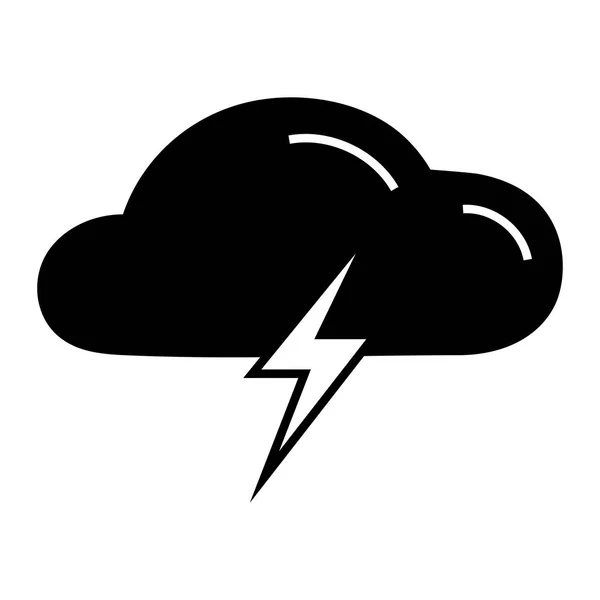 Icono de perno de luz de nube, estilo simple — Vector de stock