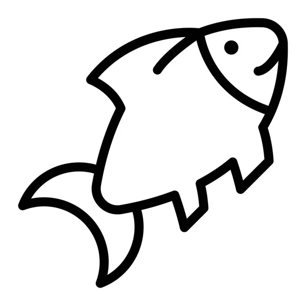 魚アイコン、アウトラインのスタイル — ストックベクタ