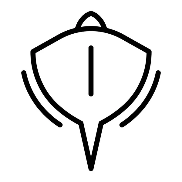 Stingray vis pictogram, Kaderstijl — Stockvector