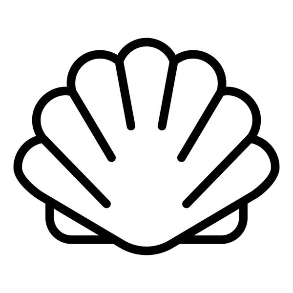 Символ моря, стиль контура
