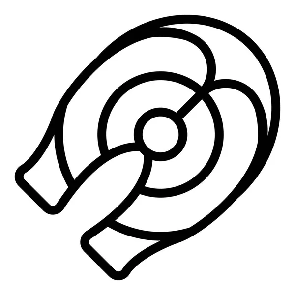 Tonfisk klippa ikon, dispositionsformat — Stock vektor