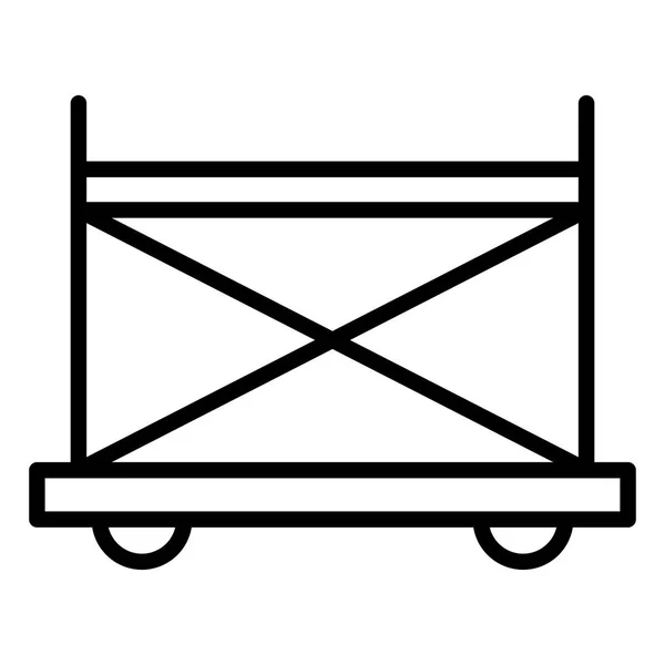 व्हील मचान प्रतीक, रूपरेखा शैली — स्टॉक वेक्टर