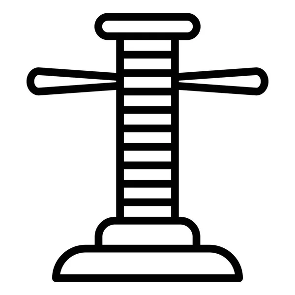 Byggnadsställning tråd ikon, dispositionsformat — Stock vektor
