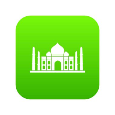 Taj mahal simgesi dijital yeşil