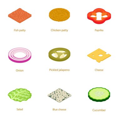 Icons set helezon, karikatür tarzı