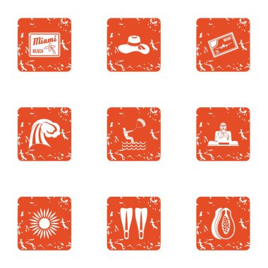 Güneşli bir gün simgeler kümesi, grunge tarzı