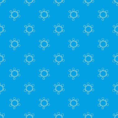 Charm Bilezik desen vektör kesintisiz mavi