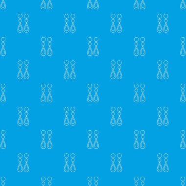 İnci küpe desen vektör kesintisiz mavi