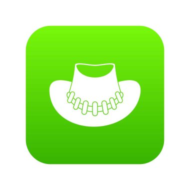 Kovboy şapkası Icon dijital yeşil