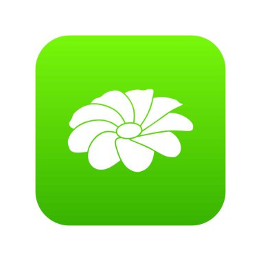 Parlak çiçek yeşil simge vektör