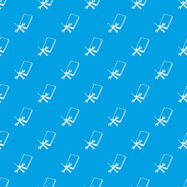 Onarım smartphone desen vektör kesintisiz mavi