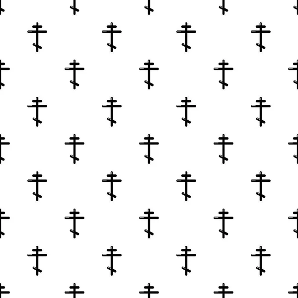 Orthodox cross pattern vector seamless — Stock Vector