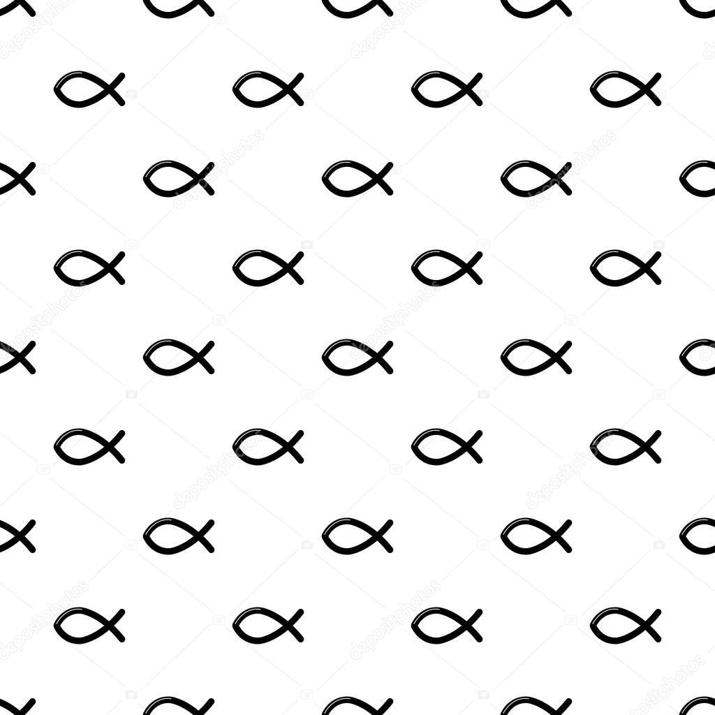 Christian fish symbol pattern vector seamless