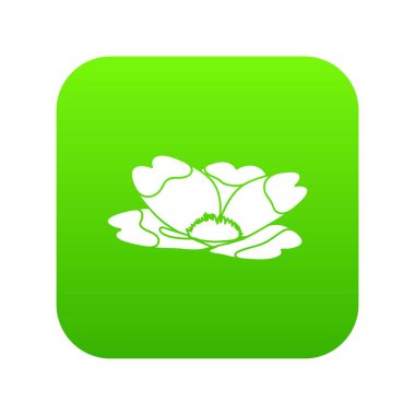 Yaz çiçek yeşil simge vektör