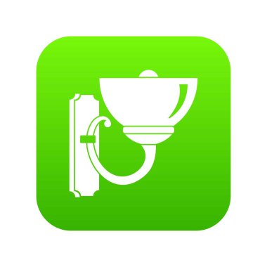 Duvar lamba simgesi dijital yeşil