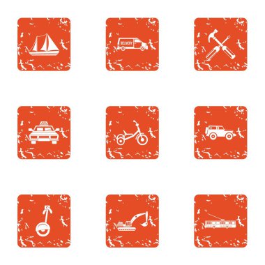 Ağır makine simgeler kümesi, grunge tarzı