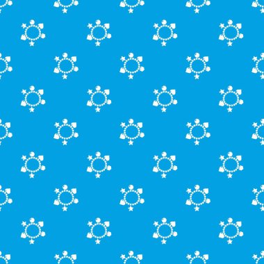 Charm Bilezik desen vektör kesintisiz mavi