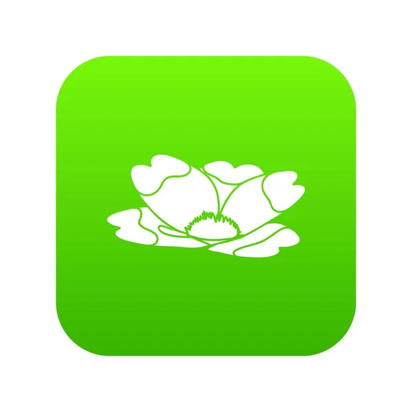 Icône de fleur d'été vecteur vert — Image vectorielle