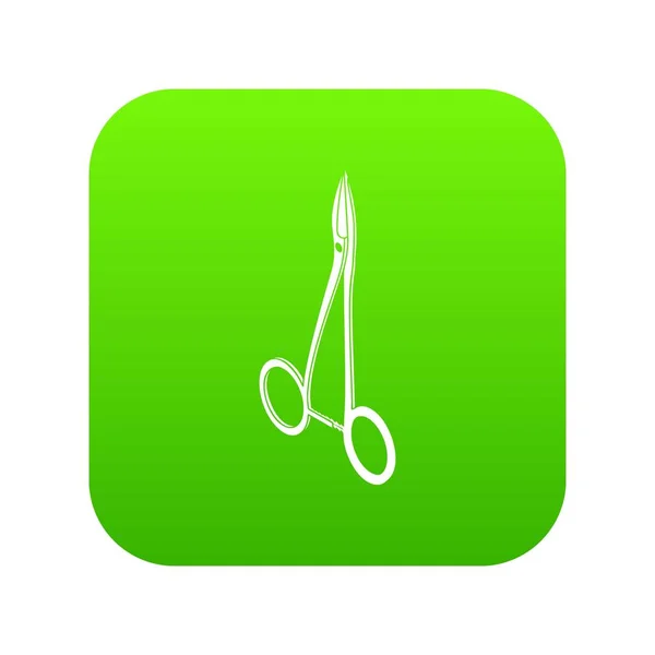 Pince d'hôpital icône vecteur vert — Image vectorielle