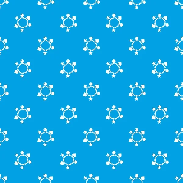 Charm patrón pulsera vector sin costura azul — Archivo Imágenes Vectoriales