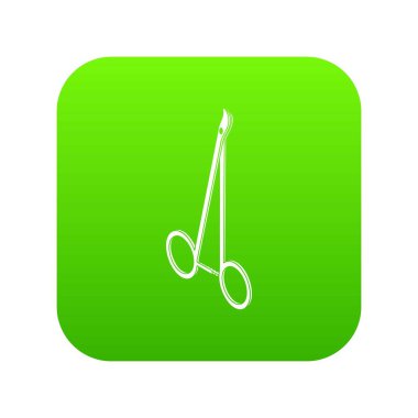 Vascullar makas yeşil simge vektör