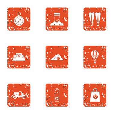 Sahil Oteli simgeler kümesi, grunge tarzı