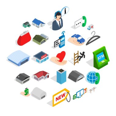 Depo Icons set, izometrik stili